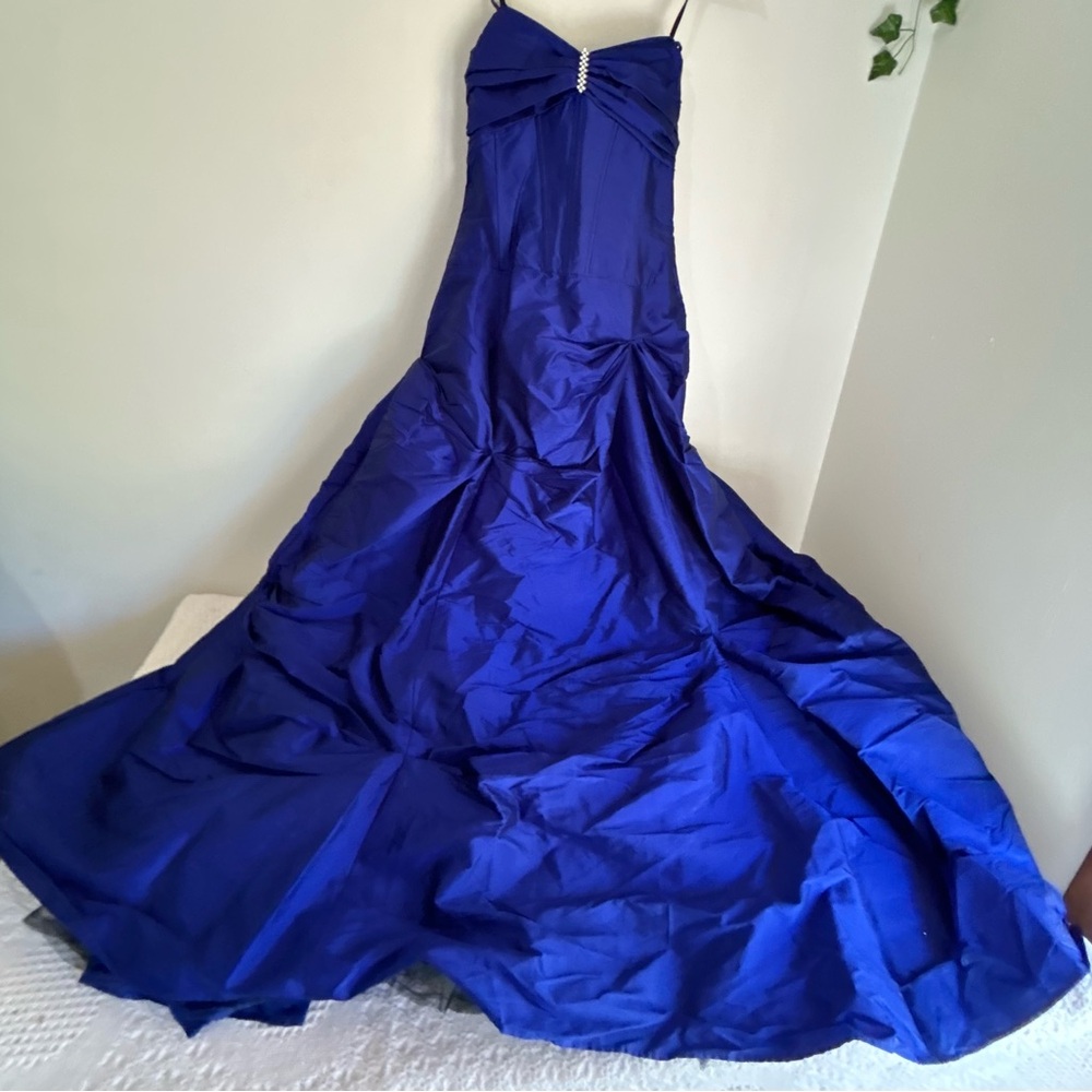 Vintage Elegant Blue Prom Dress